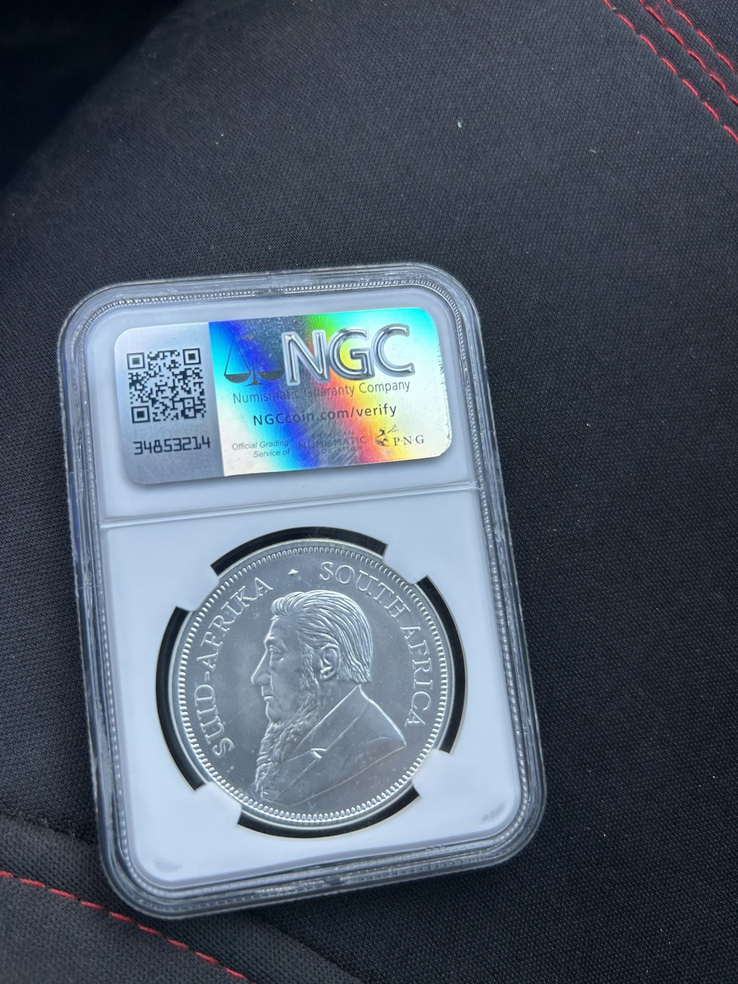 SUD África Coin Certificada De Plata
