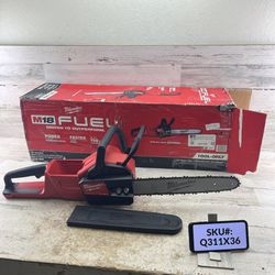 LIGHTLY USED Milwaukee M18 FUEL 18V 14 in. Brushless Battery Chainsaw (Tool Only)