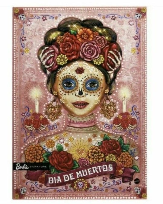 Dia De Muertos 2020 Barbie Signature Doll Brunette Mattel GNC40