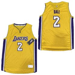 Los Angeles Lakers Lonzo Ball #2 Fanatics Jersey Boys Youth XL New