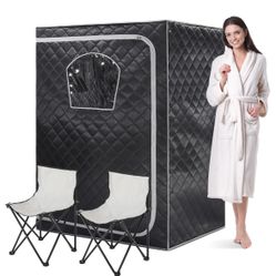 Gollense Portable 2 Person Infrared Sauna For Home, Full Size Large Indoor Far Infrared Sauna Box Oversized At Home Spa For Relaxation Personal Sauna 