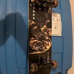 Primitive skateboard (just the board and wheels, not trucks and whatnot)