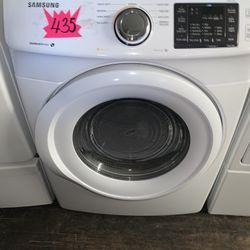 White Front Loader Samsung Dryer 