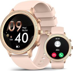 Smartwatch for Android iOS Phones, IP67 Waterproof Fitness Tracker(Answer/Make Calls, Text),