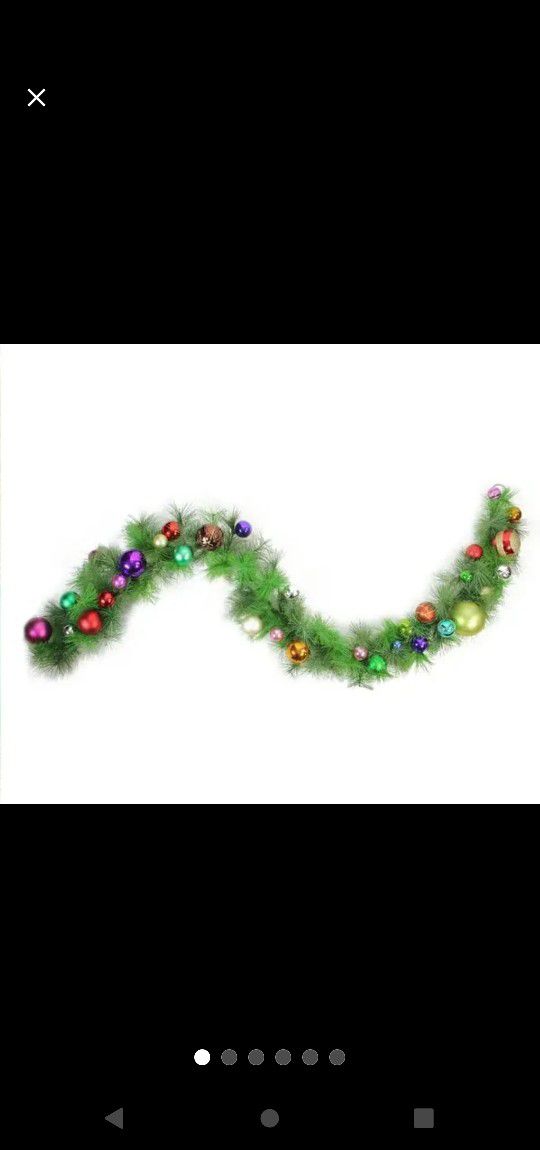 Northlight 6-Foot Traditional Pine Garland in Multicolor. BRAND NEW