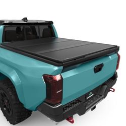 AUTOSAVER88 FRP Hard Tri-Fold Truck Bed Tonneau Cover Compatible With Toyota Tacoma 2024 2025 5ft Bed (Excl. Trail Edition)