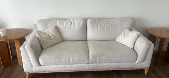 White sofa living room