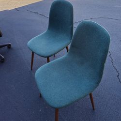 Two Green Dining  Chairs
