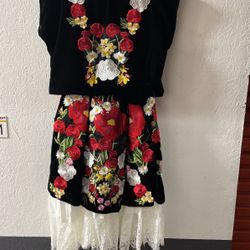 Traje Imitación Itzmo, Para Catrina