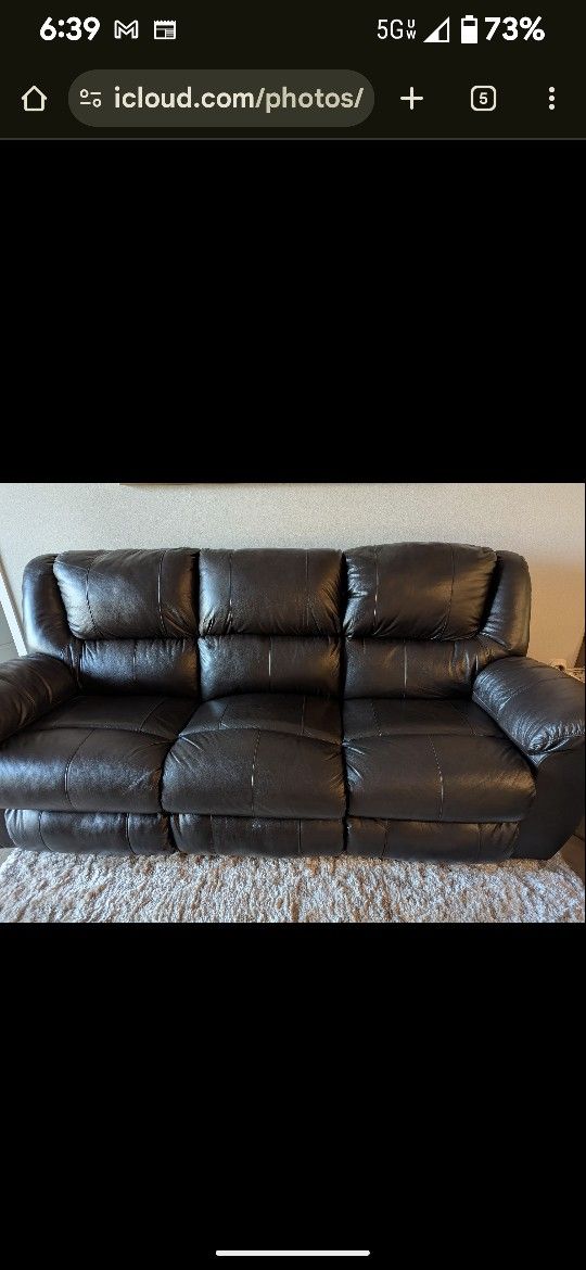 Leather Couch And Recliner