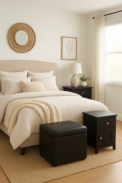 College dorm or apartment bedroom furniture  - night stand side table $25 - storage cube $15 All $35