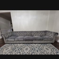 Greyish Extra Long Sofa 