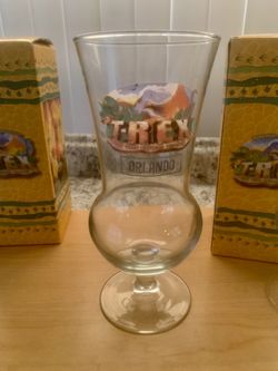 2 TREX Orlando Glass souvenir Cups