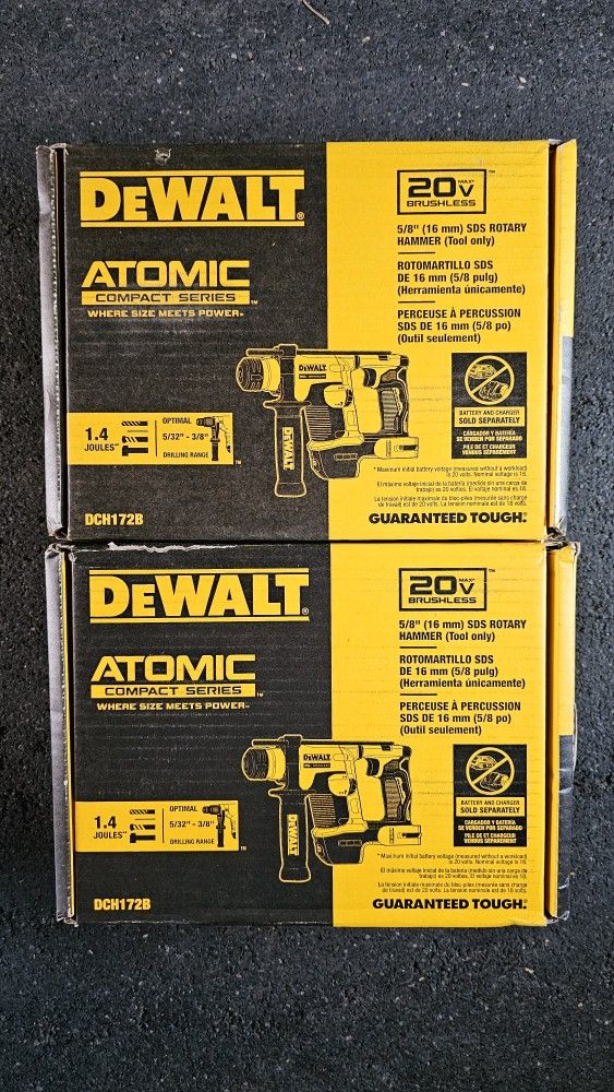 DEWALT
ATOMIC 20V MAX Cordless Brushless Ultra-Compact 5/8 in. SDS Plus Hammer Drill (Tool Only)