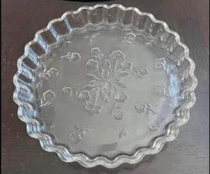Quiche Pan Anchor Hocking Savanna -Bake-Dish-Clear Glass Baking Tray 10” must pick up