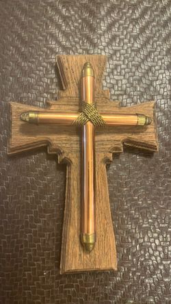 Wood copper cross