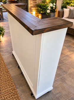 Beautiful solid wood bar.