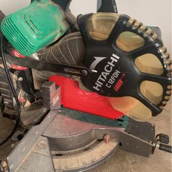 Dual Bevel Hitachi Chop Saw . Only Used On Six Jobs . Works Perfect . 