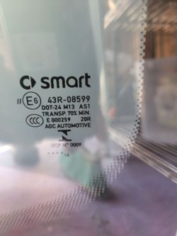 2011 to 2015 smart Car Windshield
