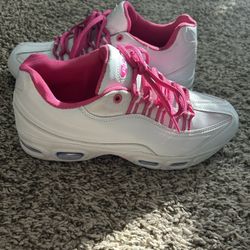Genuine Leather Pink and White Women’s Athletic Shoes size 9.5 No Box