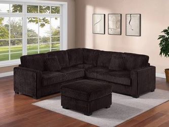 Hot A$$ summer sectional special $475. 4 left black with free ottoman