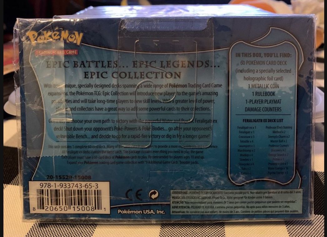 Pokemon Epic Collection Theme Deck Box