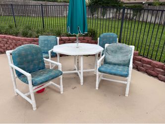 Palm casual chairs and table