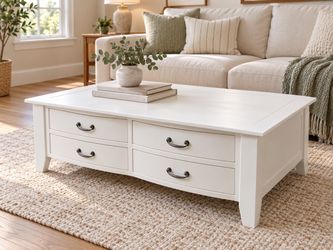 Coffee table with drawers - refinished