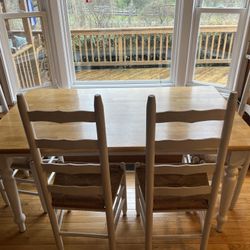 Butcherblock Kitchen Table And 4 Chairs Set OR Sold Separately 