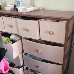 Dresser with 12 draw in pink