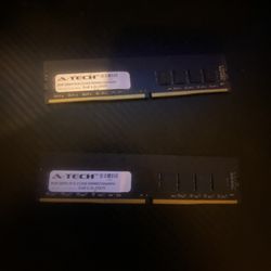 two 8 gb ram sticks by A-Tech 2666 mhz 