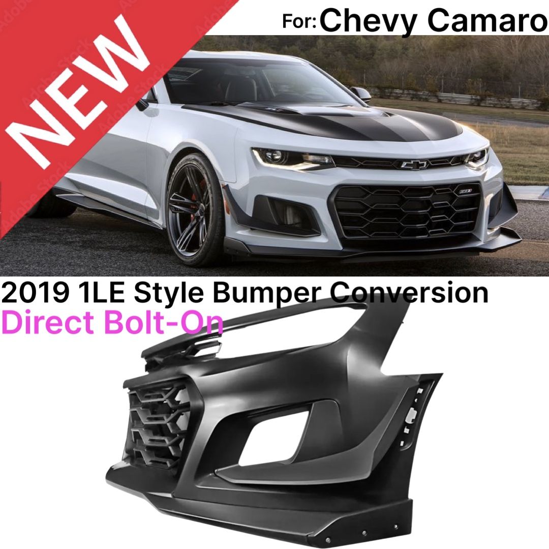 Fits 16-23 Chevrolet Camaro 1LE Style Front Bumper Cover Conversion Unpainted