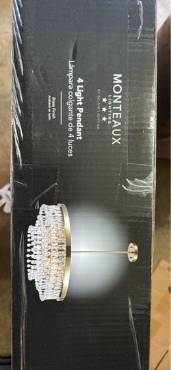 Monteaux Lighting 4-Light Brass Pendant