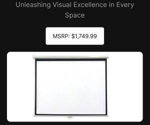 Projector Screen 72” New Clearance Price 