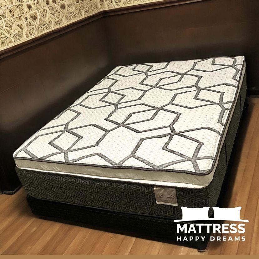 Queen Size Mattress 14” Inches Thick Pillow Top. Quality and Comfort, Available All Sizes. New From Factory. Same Day Delivery