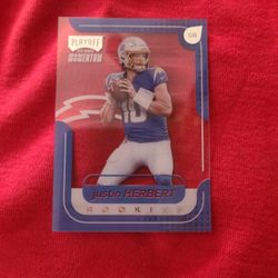 Justin Herbert Clear Playoff Rookie Card 