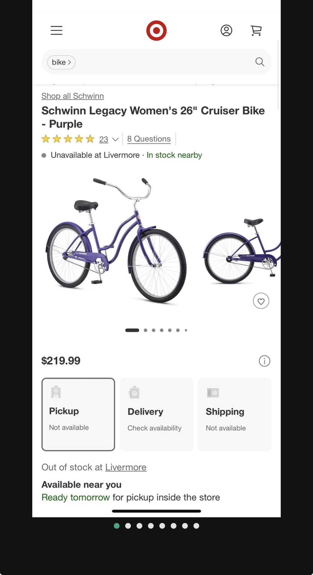 Schwinn Legacy Women's 26" Cruiser Bike - Purple