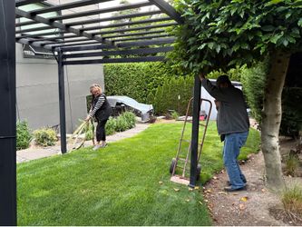 Free Outdoor 10’x10’ Black Metal Pergola