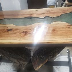 Epoxy Resin Industrial Coffee Table