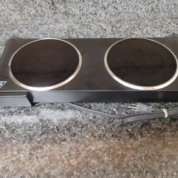 Two burner induction plate