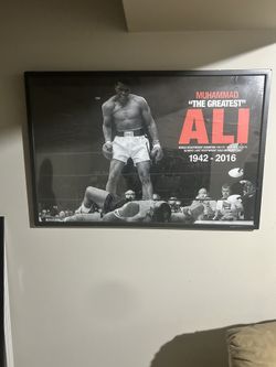 MUHAMMAD ALI AND SONNY LISTON FRAMED POSTER ART