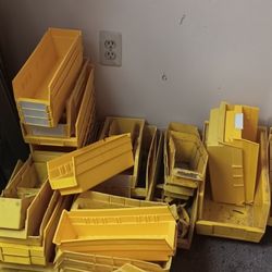 Plastic Yellow Bins