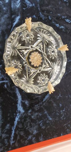 vintage Anchor Hocking clear glass ashtray