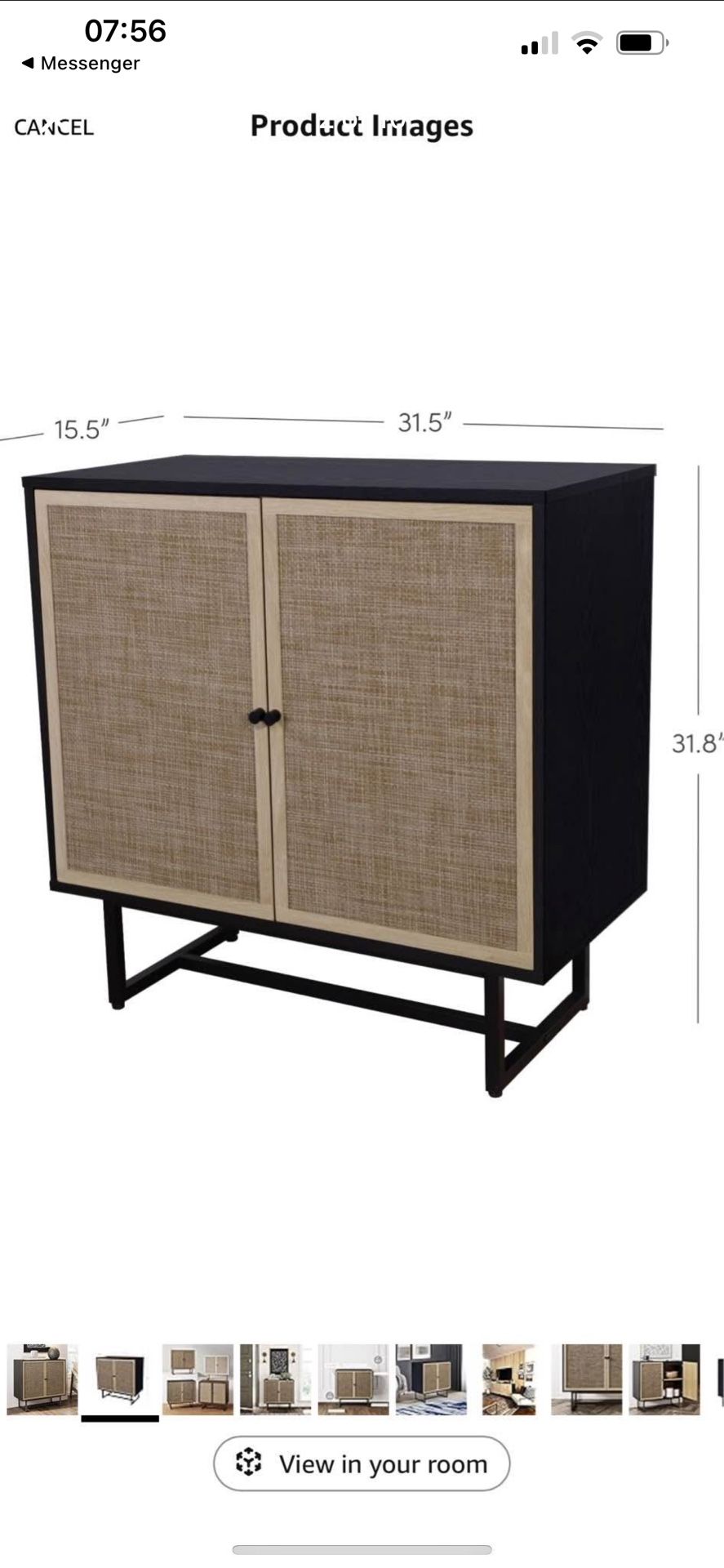 Nathan James - Rattan Storage Cabinet / Entry Table