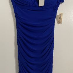 Royal Blue Off The Shoulder Dress 