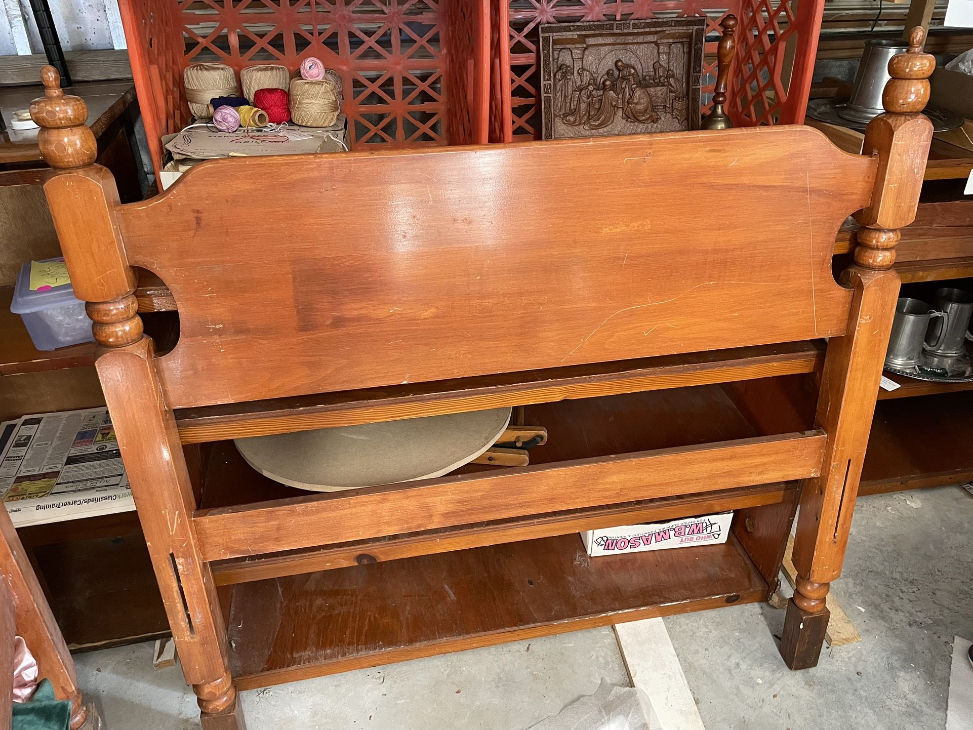 Vintage Twin Wood Bed frame