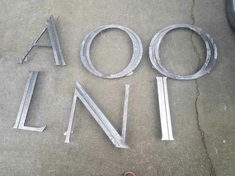 Welded metal letters