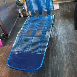 Beach And Camping Chair And Cot Blue Color 