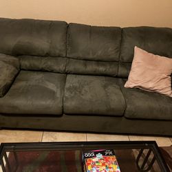 Love Seat , Sofa , Tables And Lamps