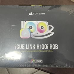 *NEW NEVER OPENED* White Corsair H100i 240mm iCUE LINK RGB
